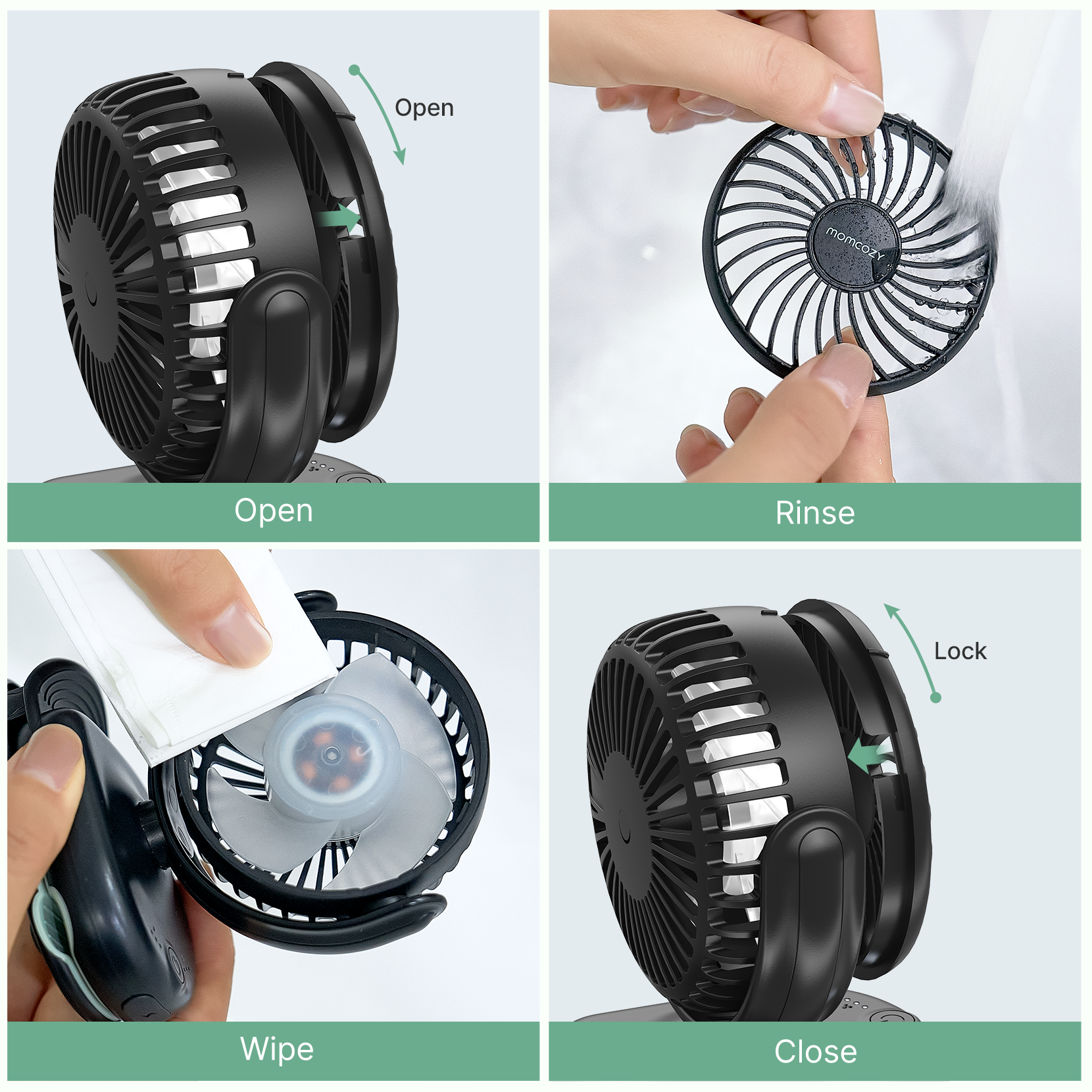Momcozy Clip-On 4-Speed Stroller Fan