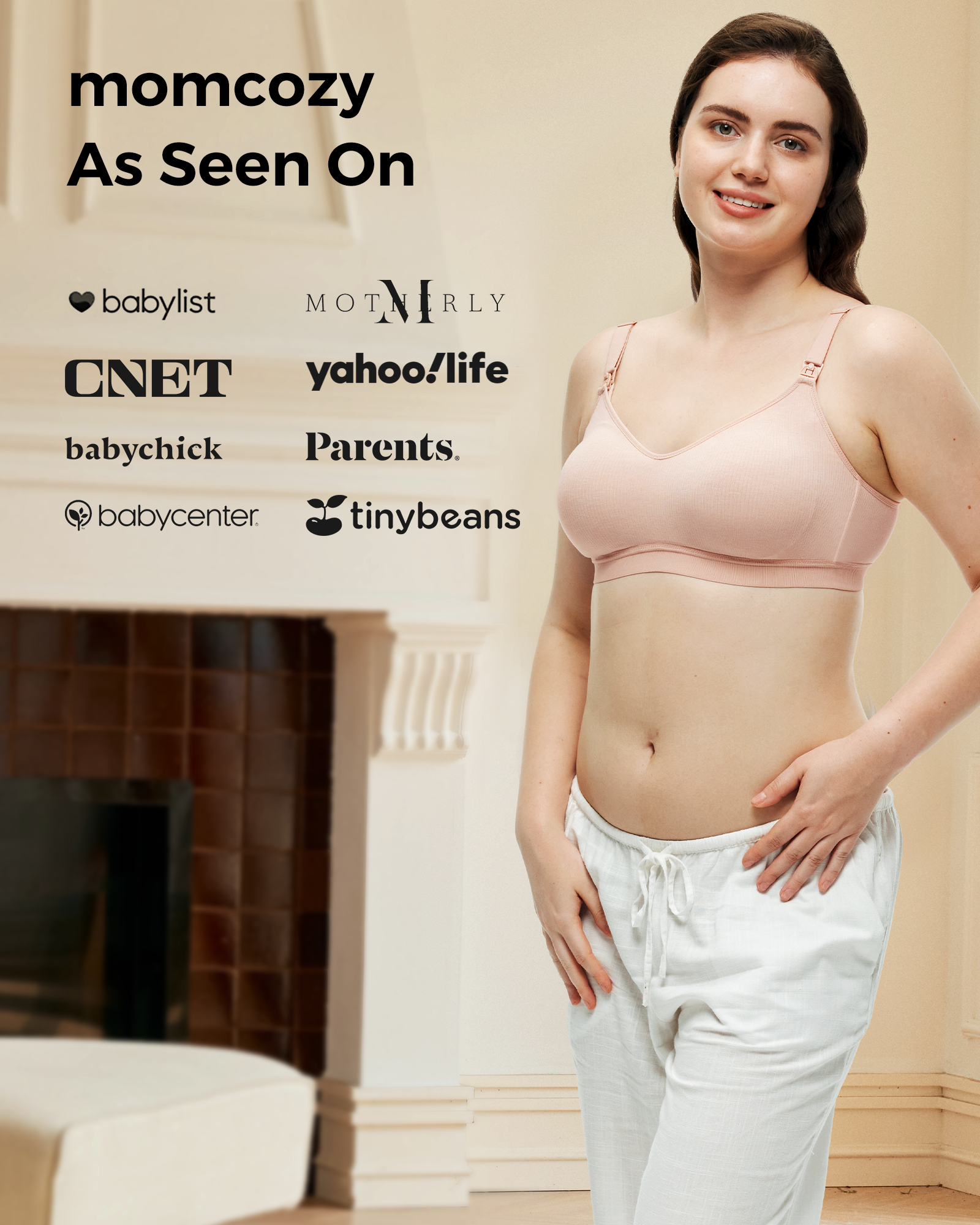 Momcozy Tencel™ Fabric Seamless Breast Pump Bra