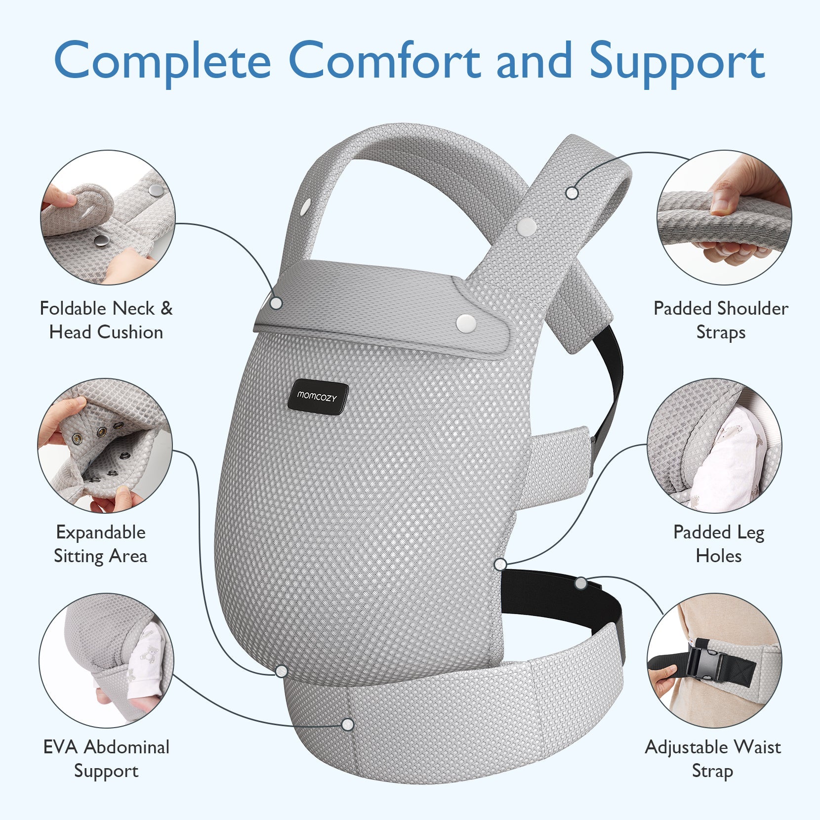 Momcozy PureHug Baby Carrier - Black
