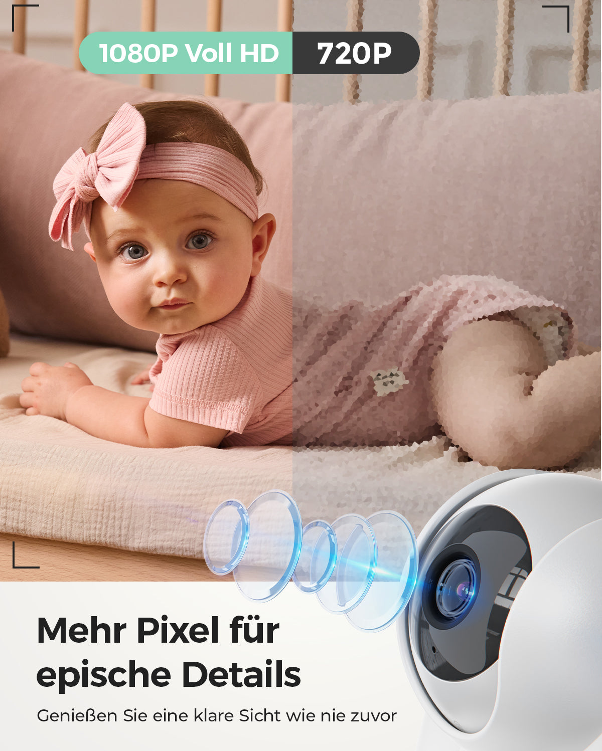 Momcozy 5,5'' Voll HD Video Babyphone - BM03