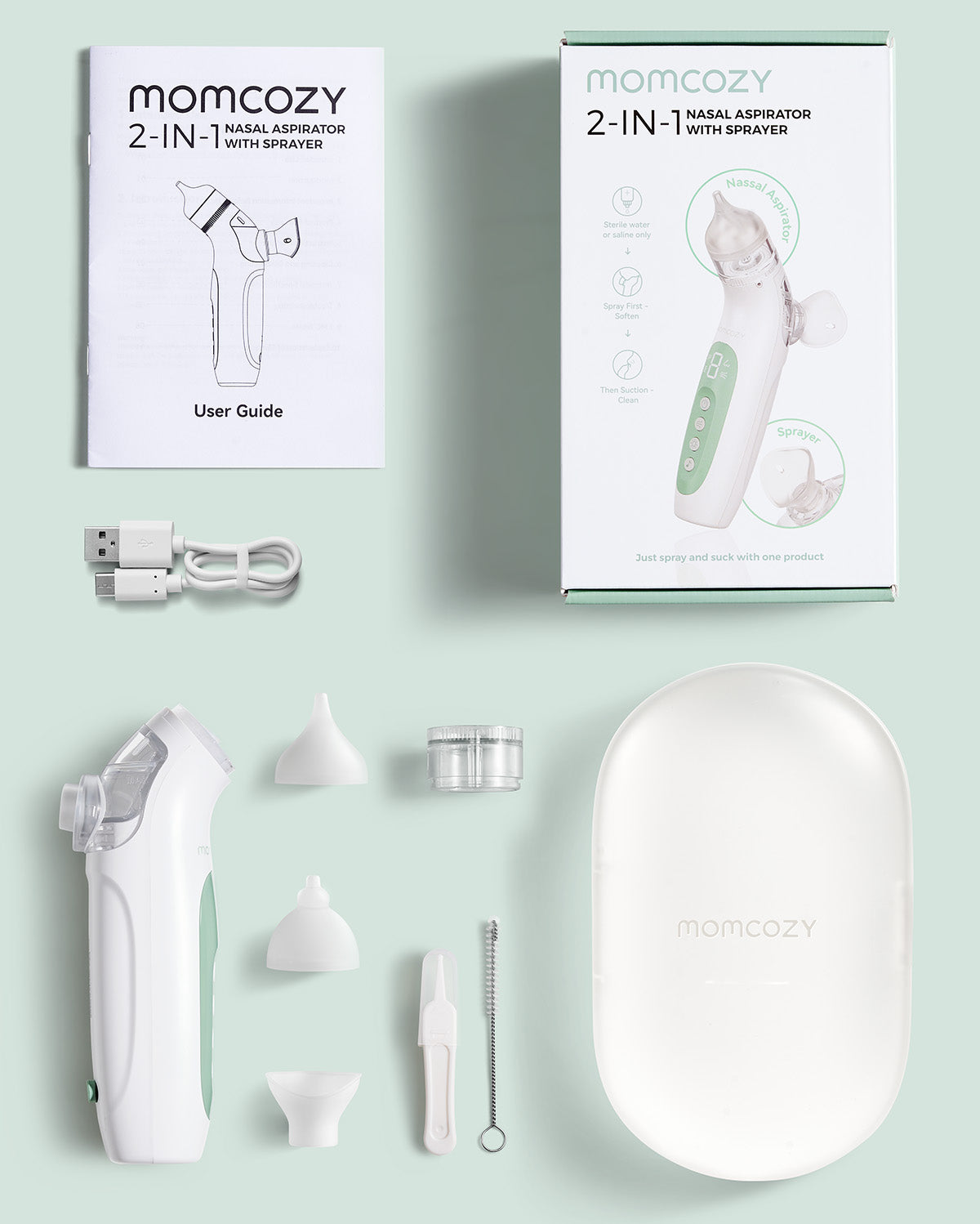 Momcozy 2-in-1 Spray & Suction Electric Nasal Aspirator