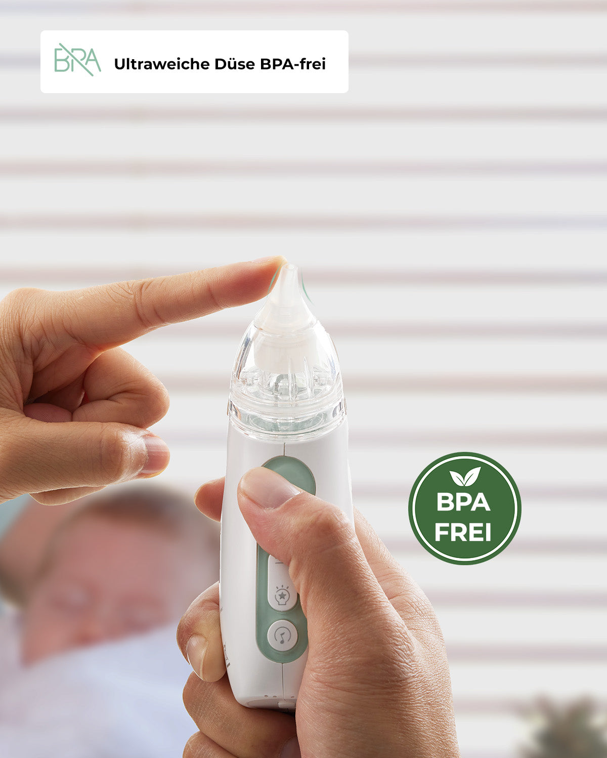 Momcozy Baby Nasensauger - Lange Batterielebensdauer