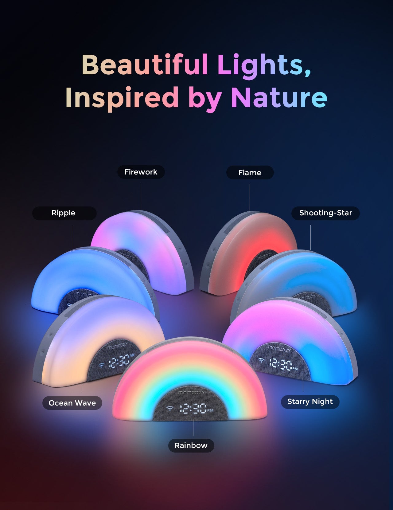 DreamSync™ Intelligente Baby Sound Maschine - Regenbogenlicht & App-Steuerung