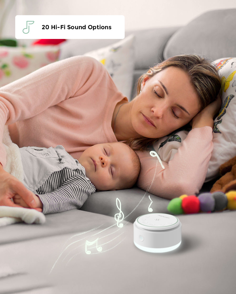 Momcozy Portable Baby Sound Maschine - Lange Batterielebensdauer