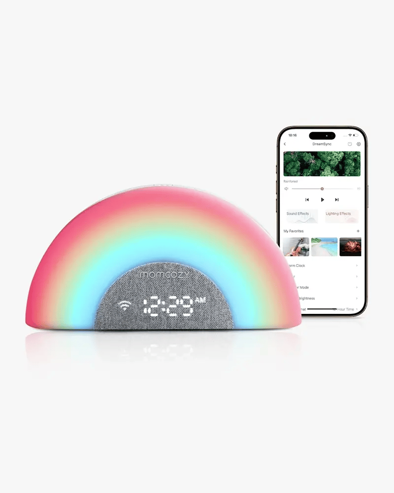 DreamSync™ Intelligente Baby Sound Maschine - Regenbogenlicht & App-Steuerung
